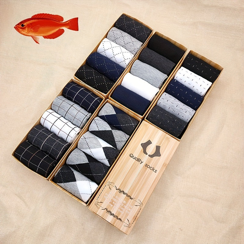 Checked Men's Socks – Classic Pattern, Modern Comfort