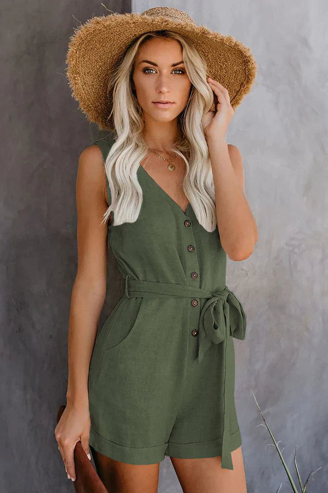 Arva - Jumpsuit with drawstring at the front