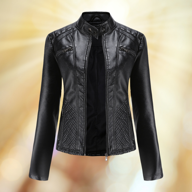 Caleth - Comfortable leather transition jacket for women