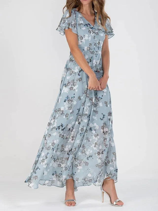 Lini - Floral dress with ruffle sleeves