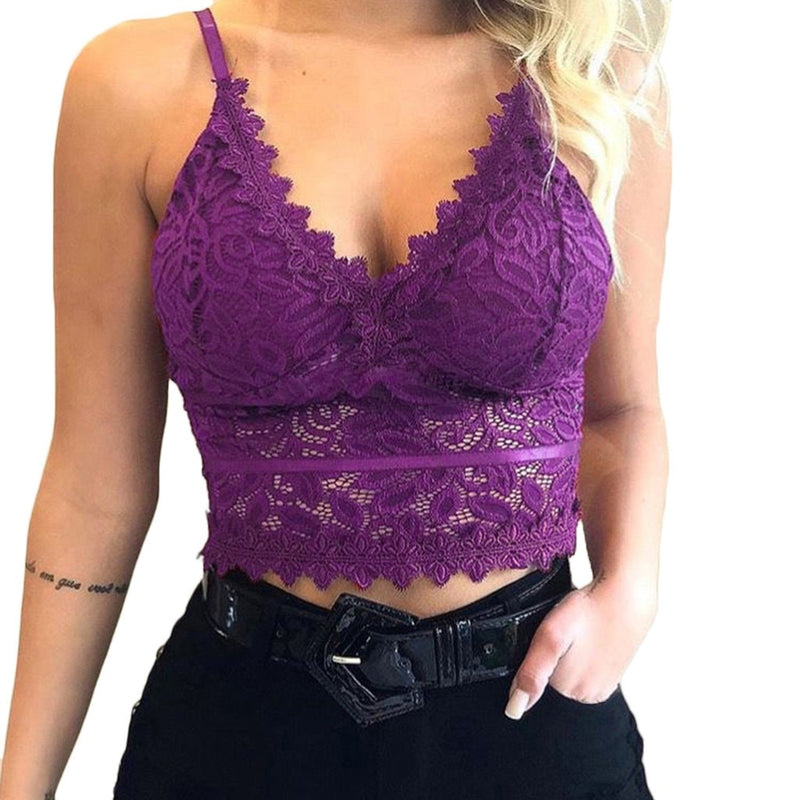 Women's Lace Top with Spaghetti Straps – Lina
