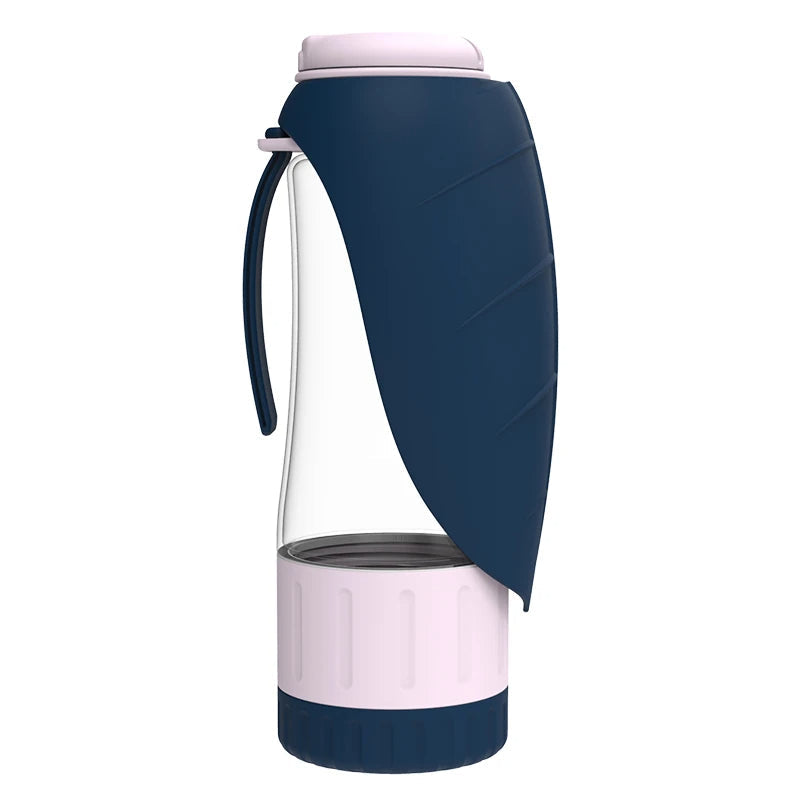 Portable Water & Food Bottle for Dogs with 2-in-1 Design