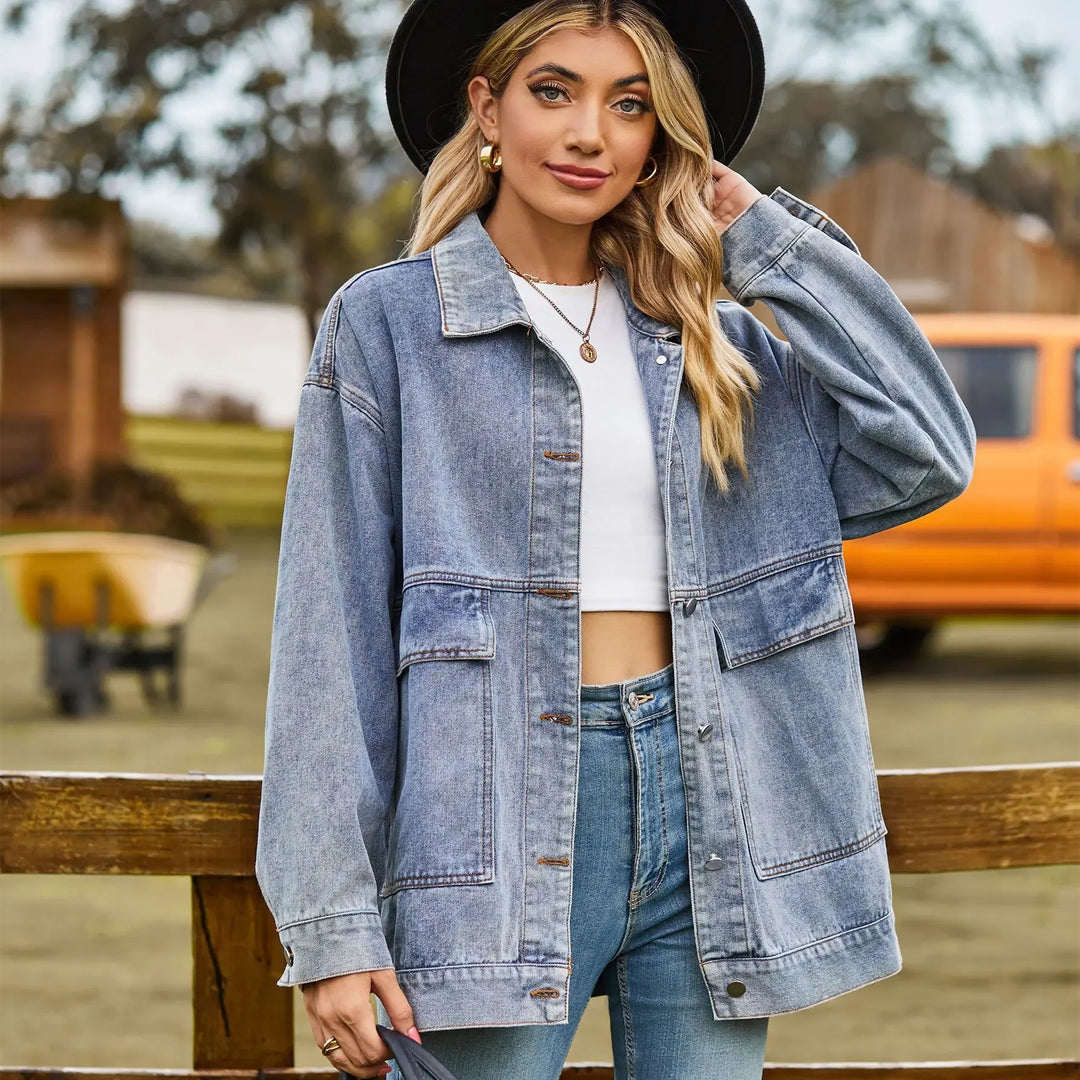 Classic Vintage Denim Jacket for Women