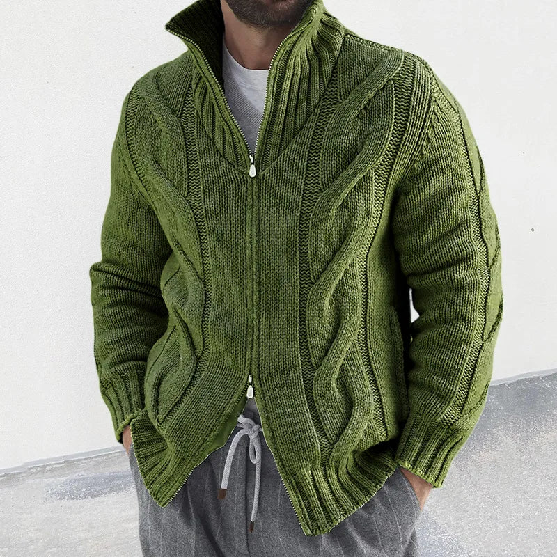 Willem Vest - Knitted Vest with High Collar and Zipper