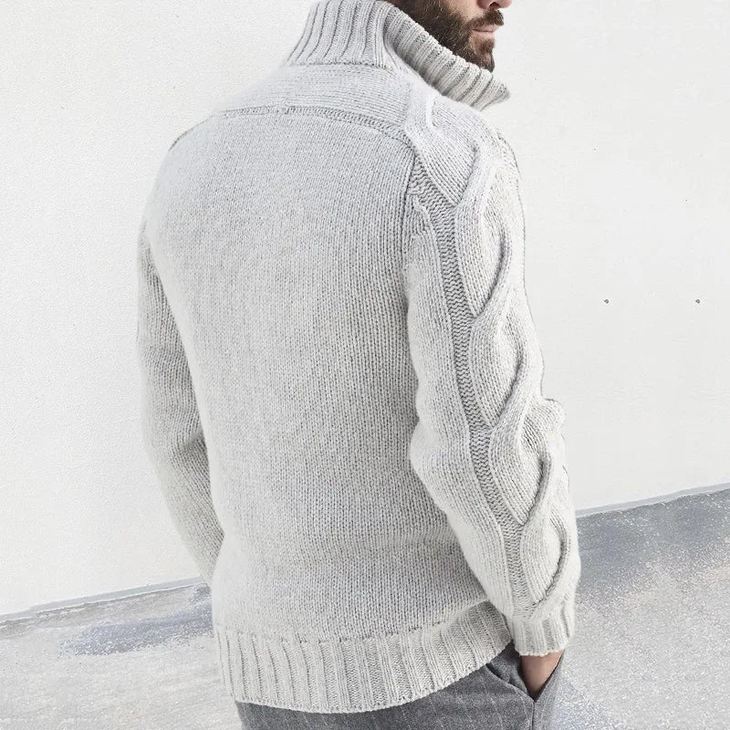 Willem Vest - Knitted Vest with High Collar and Zipper