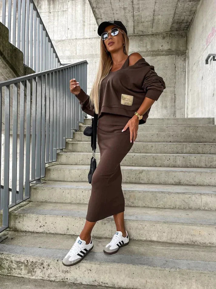 Anita - Dress and sweatshirt set