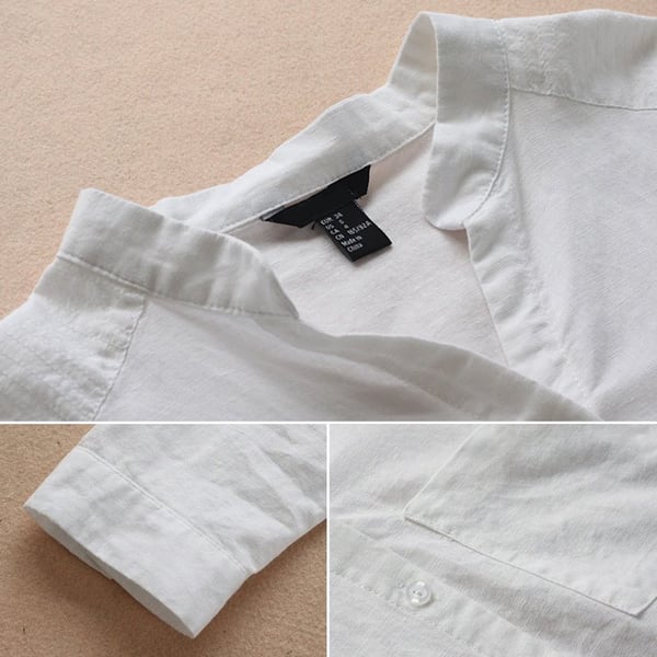 Casual loose linen-cotton shirt