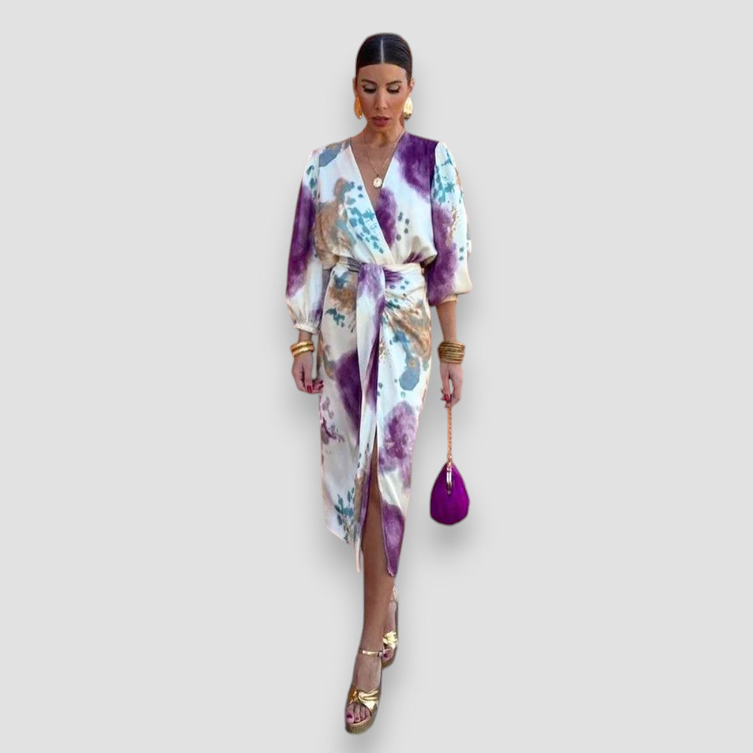 Elegant V-Neck Dress for Women - Eryel