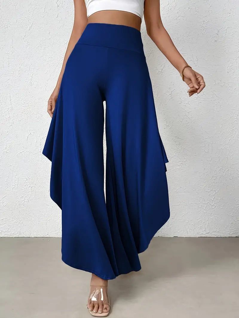 Ingrid - Wide leg trousers with asymmetric hem