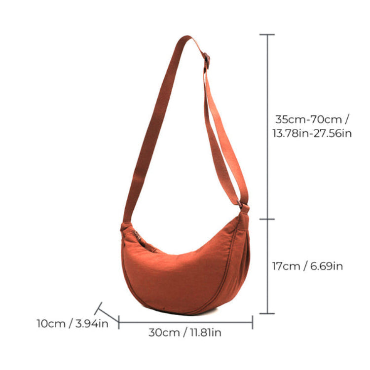 Spacious Nylon Shoulder Bag for Women