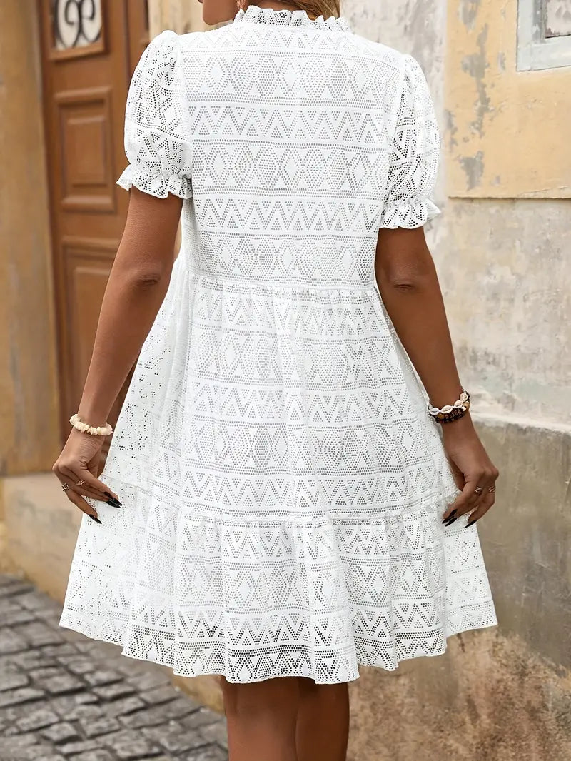 Serenity – Elegant Dress with Puff Sleeves