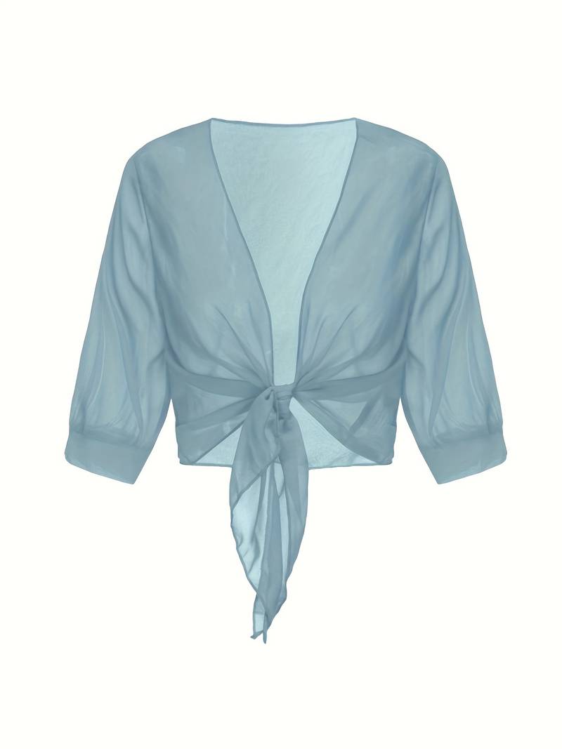 Olivia – blouse with open front for spring
