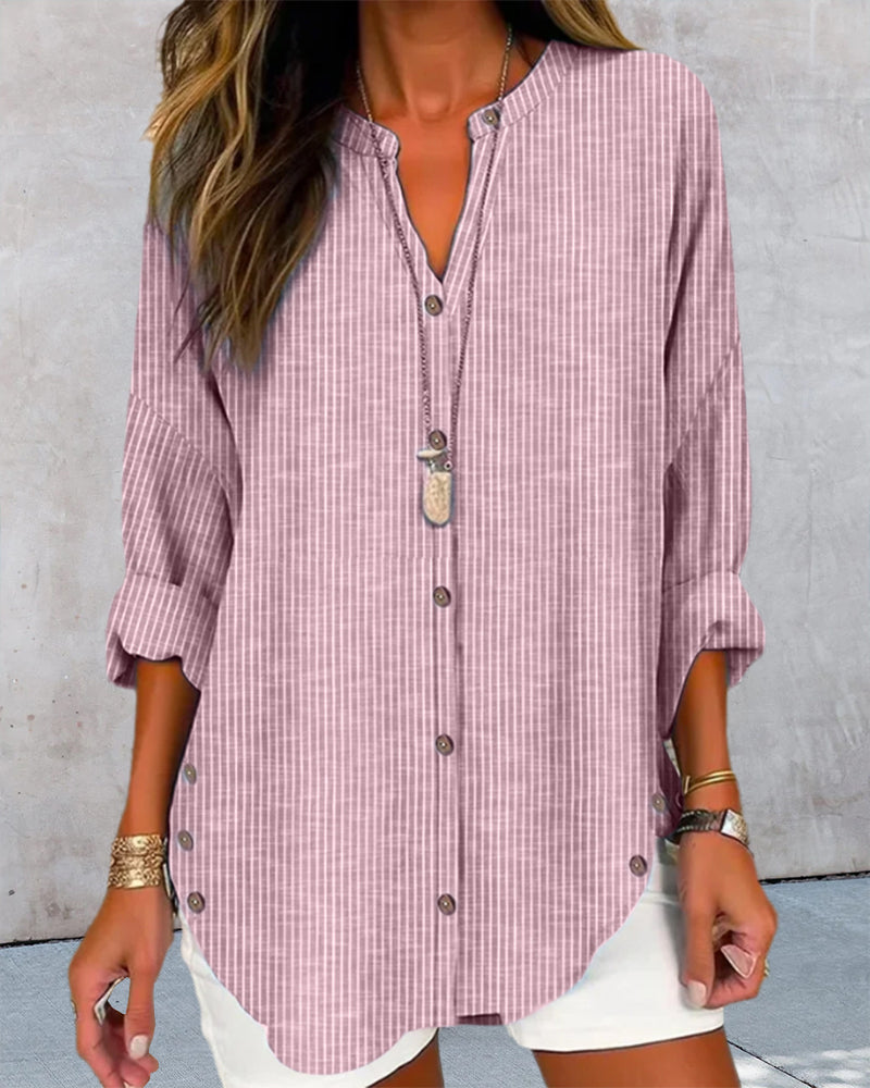 Felixia – V-neck top with stripes