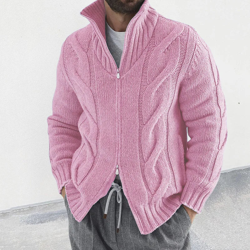 Willem Vest - Knitted Vest with High Collar and Zipper