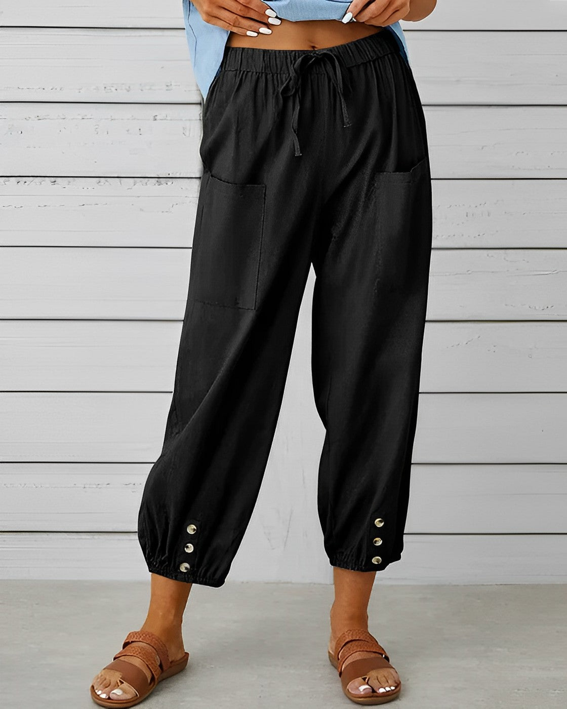 MAYA - High waist wide trousers