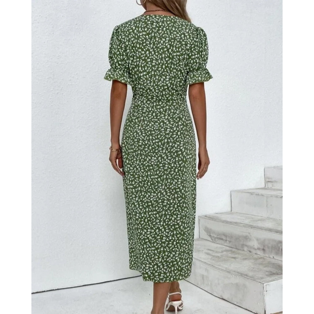 MIYAH | BUTTON WRAP DRESS