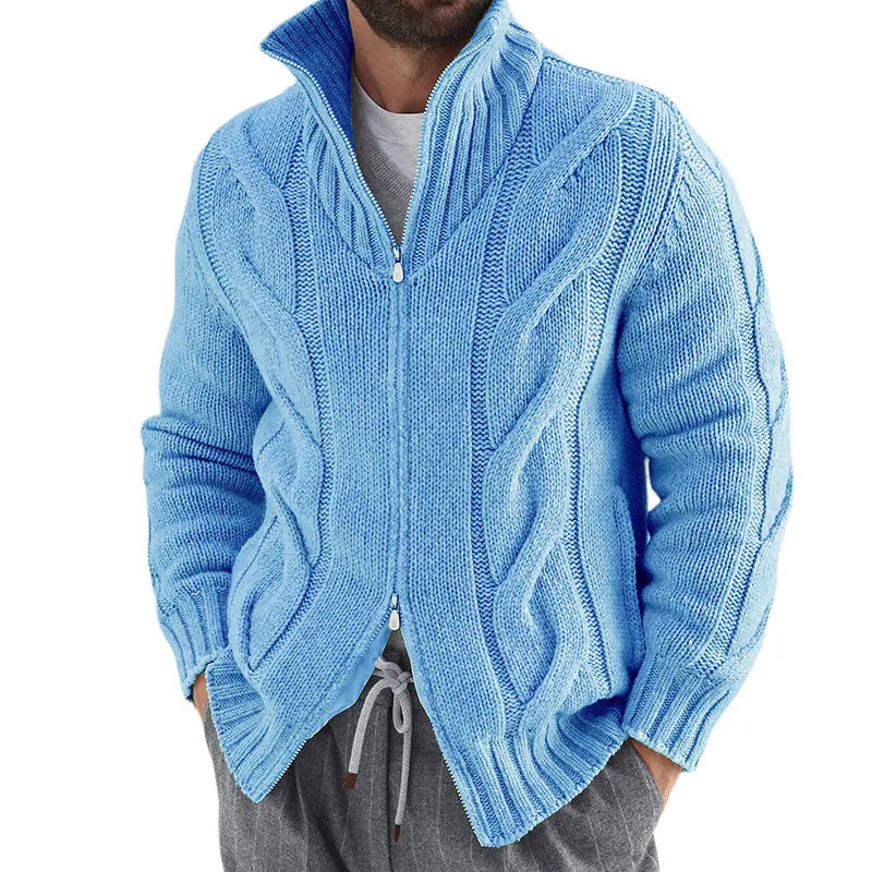 Willem Vest - Knitted Vest with High Collar and Zipper