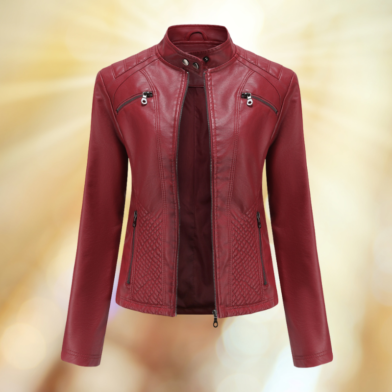 Caleth - Comfortable leather transition jacket for women