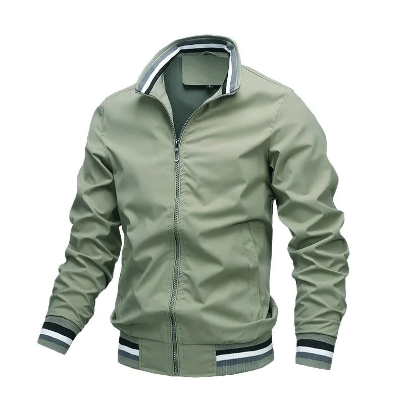 Daan | Sporty striped men's mid-season jacket