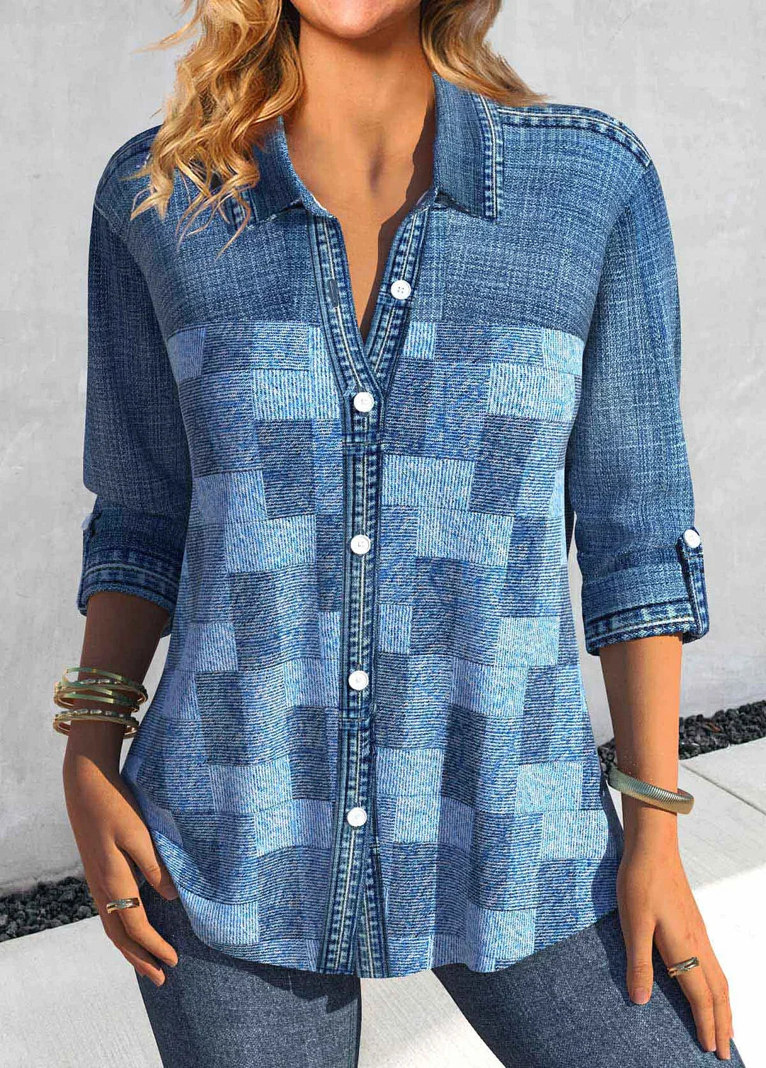 Martha - Checked blouse