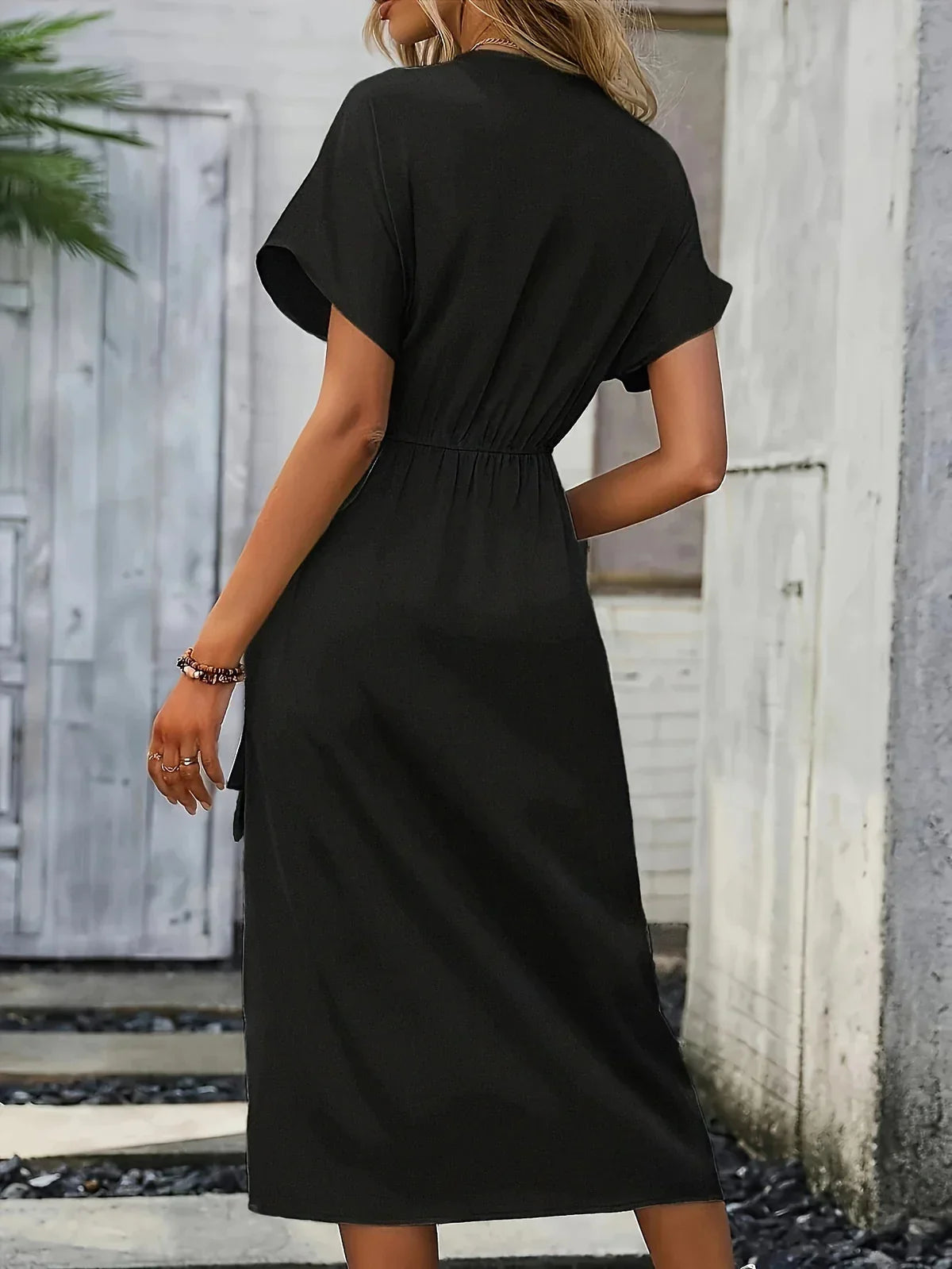 Insulator - Elegant Wrap Dress with V-Neck
