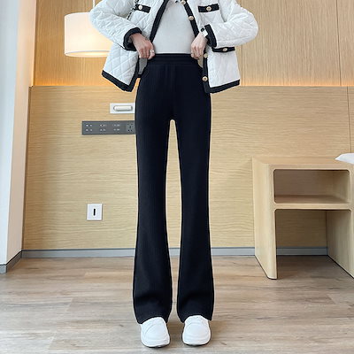 Ada - Thick velvet flared trousers