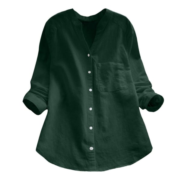 Casual loose linen-cotton shirt