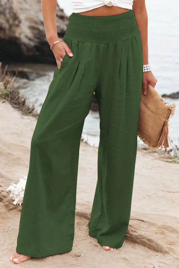 Alexandra - Cotton and linen trousers