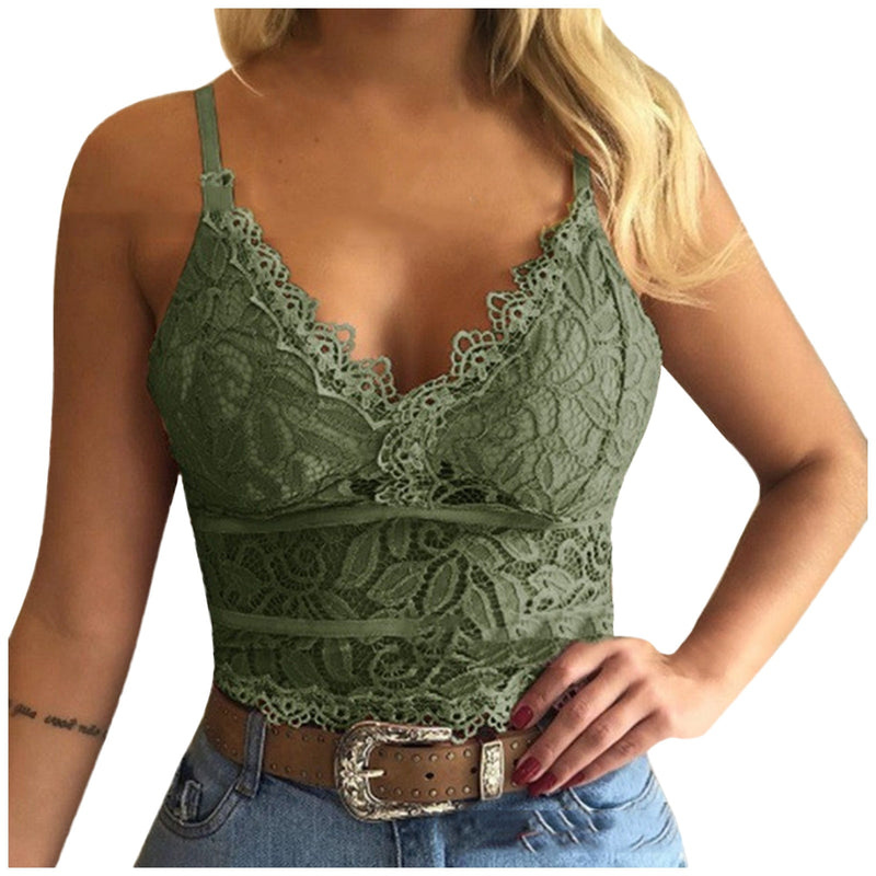 Women's Lace Top with Spaghetti Straps – Lina