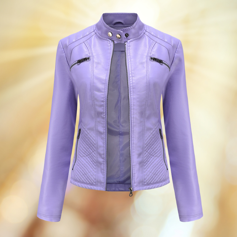 Caleth - Comfortable leather transition jacket for women