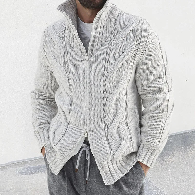 Willem Vest - Knitted Vest with High Collar and Zipper