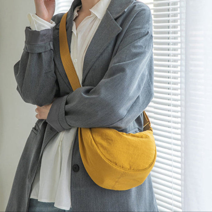 Spacious Nylon Shoulder Bag for Women