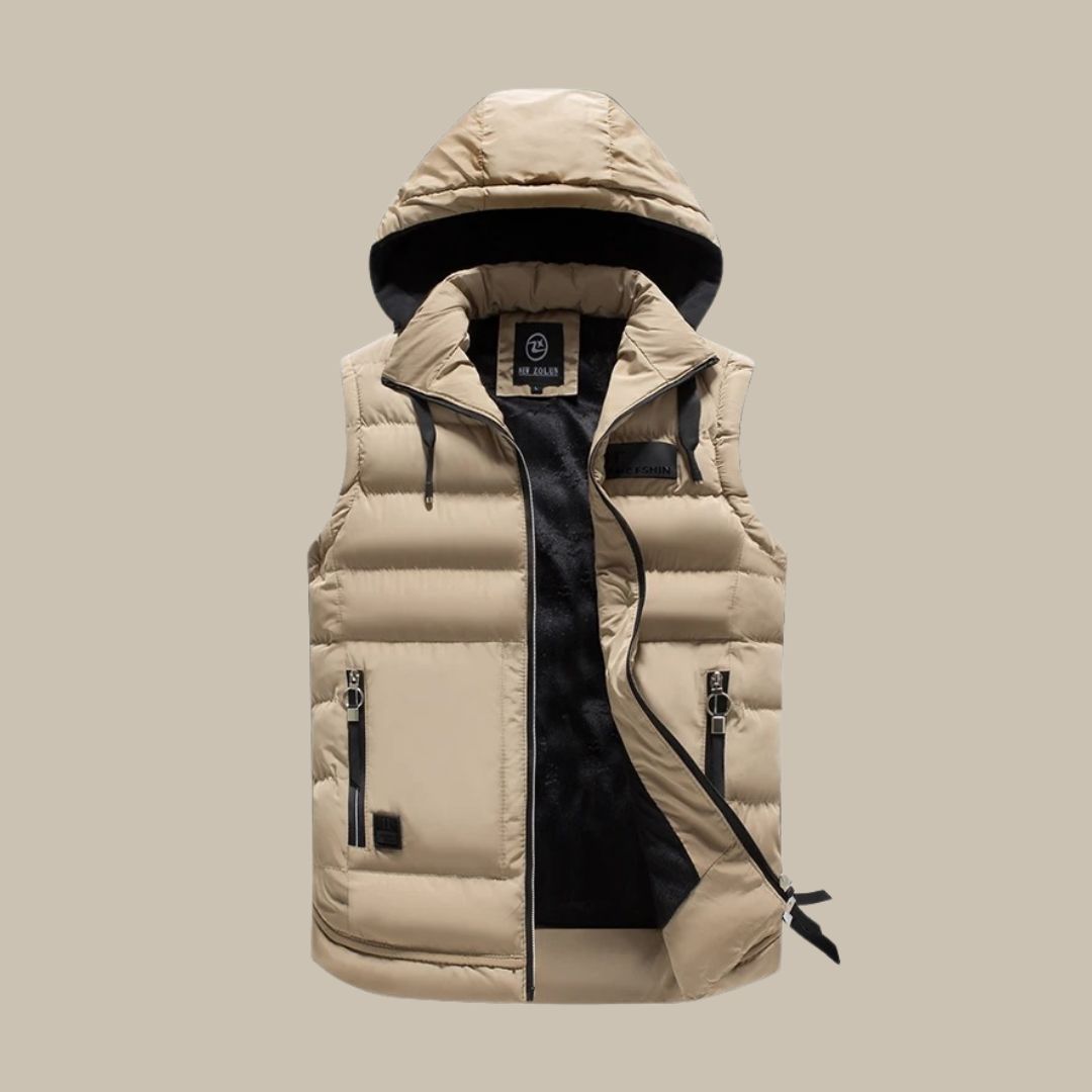 Anthony - Stylish warm hooded vest for men