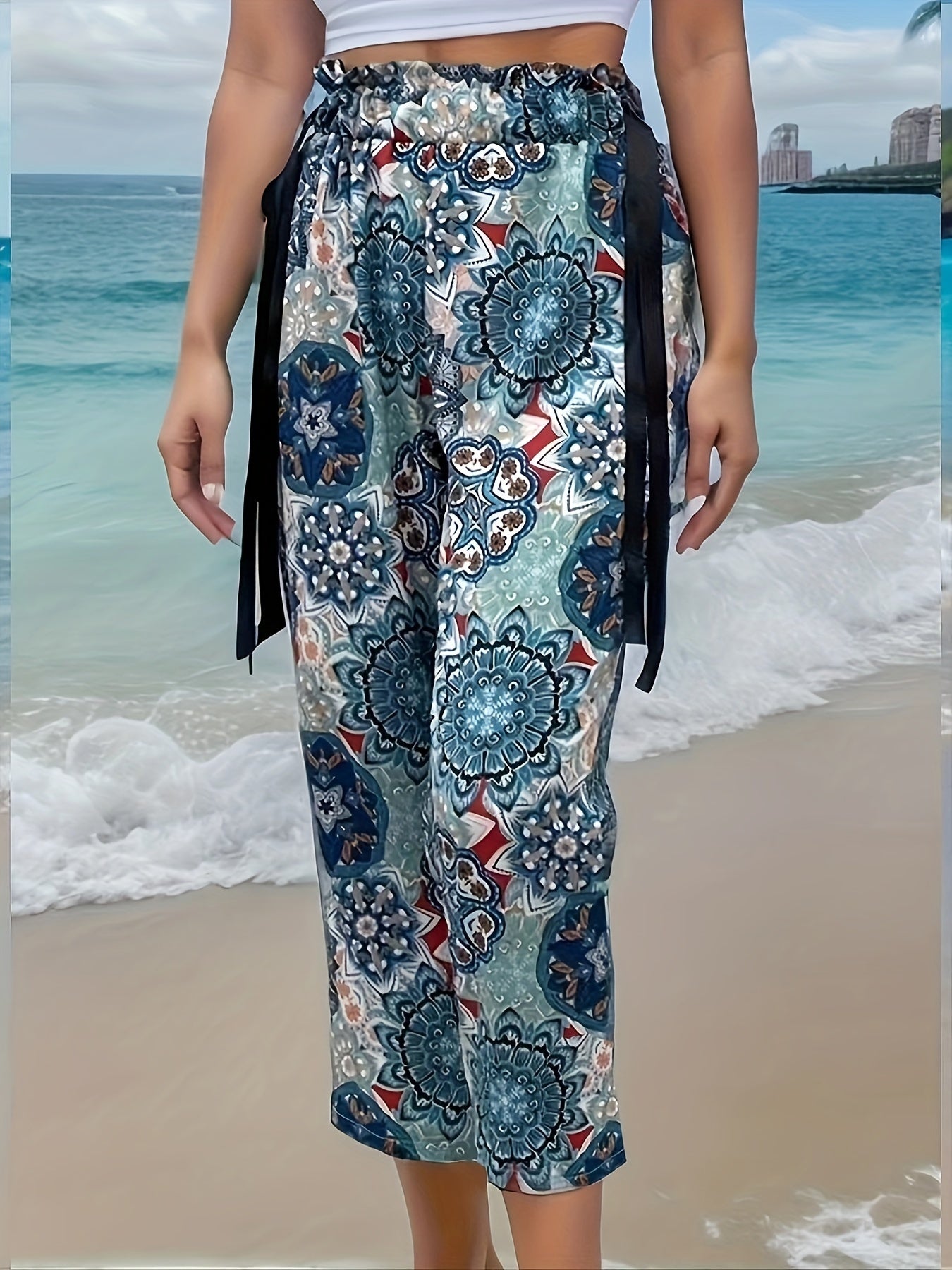 Della - Bohemian trousers with elastic waist