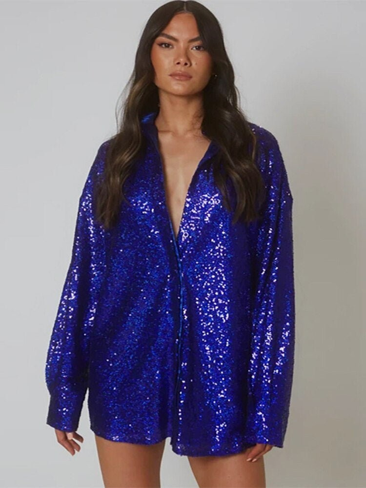 GlitteryDress | Summer 2025 Oversized Shirt for Women