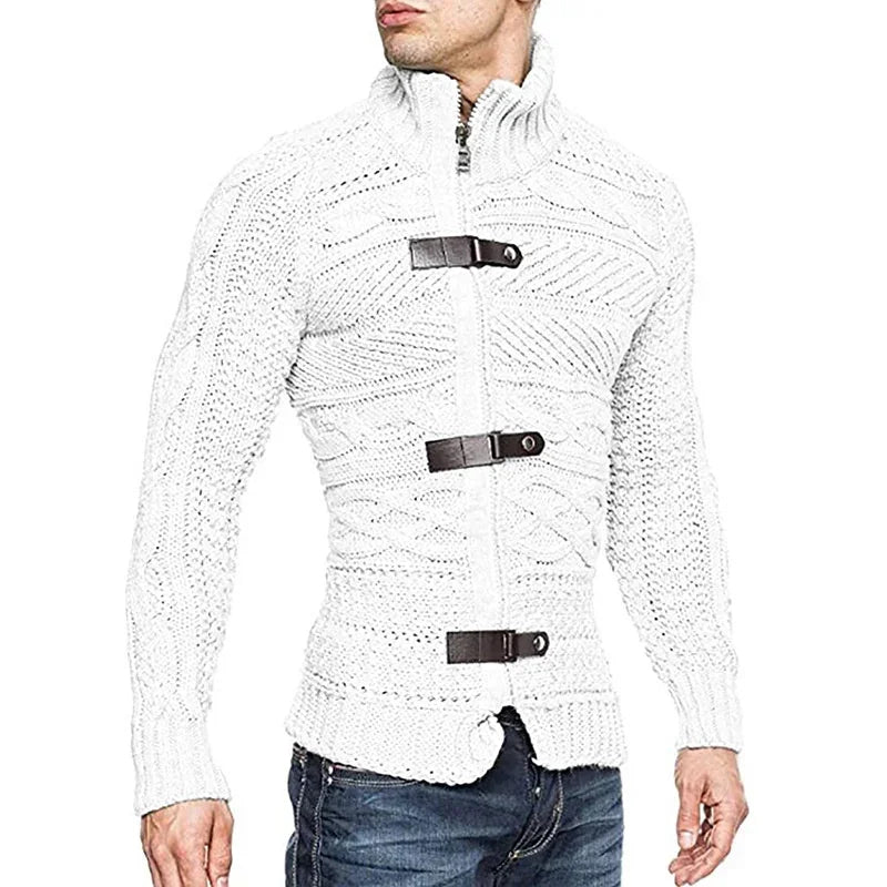 Boaz Urban Vest - Knitted Vest with Leather Details