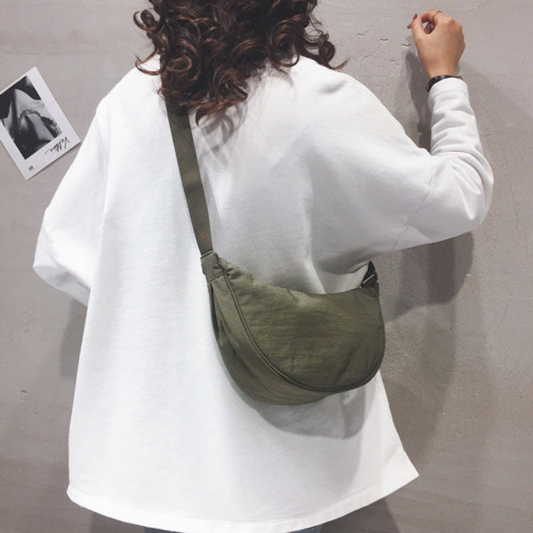 Spacious Nylon Shoulder Bag for Women