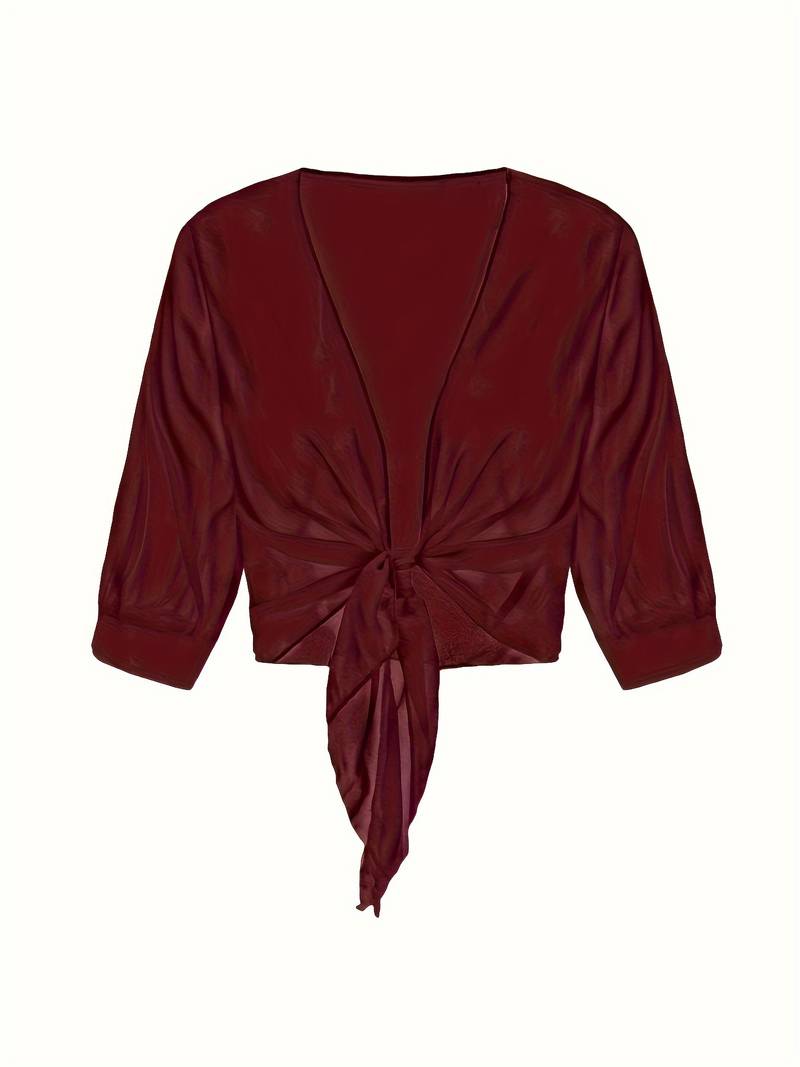 Olivia – blouse with open front for spring