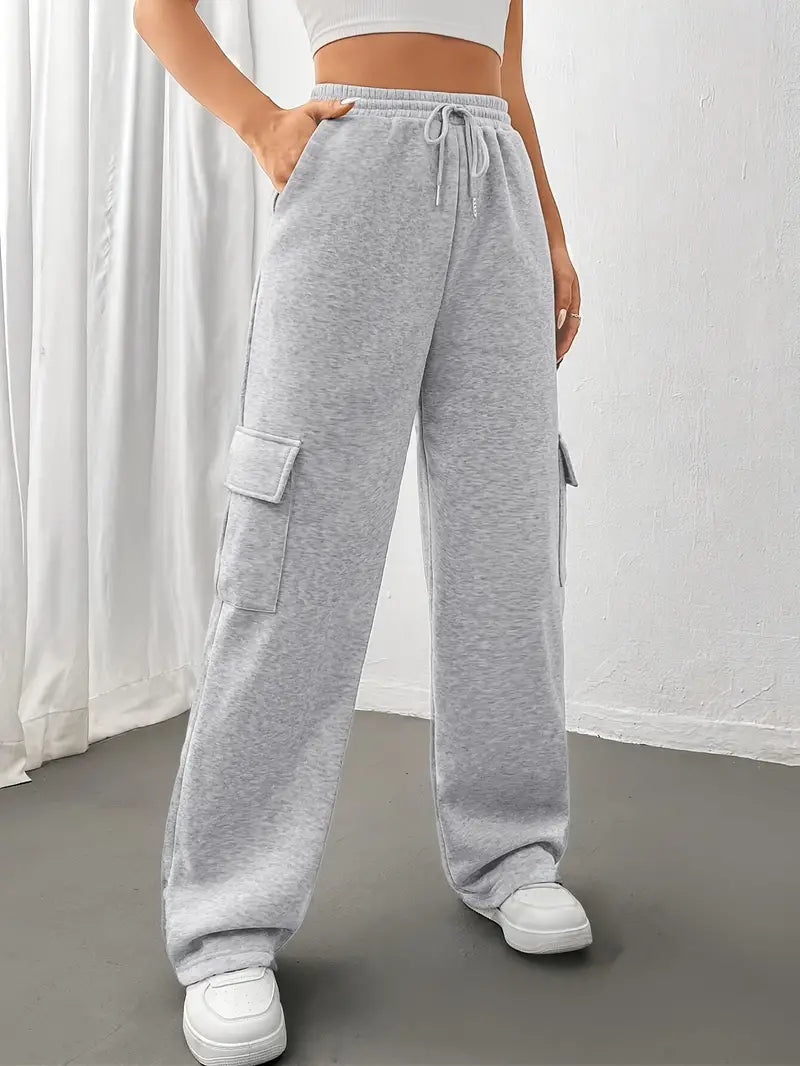 Bonnie - Straight Joggers with Flap Pockets