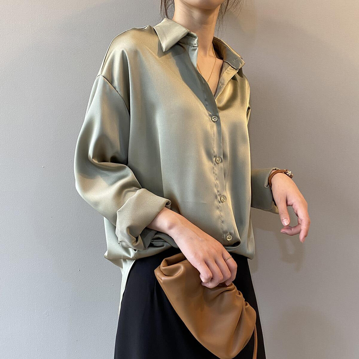 Jocelyn - Satin Shirt for Women