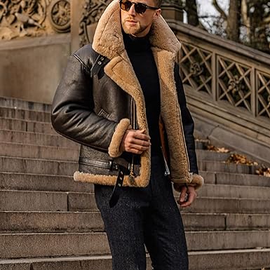 Vigor - Men's imitation leather jacket