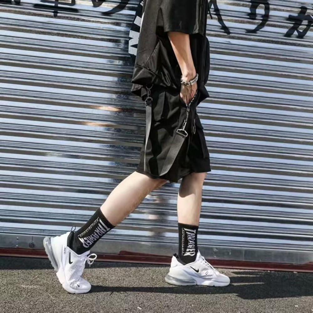 Ethord - Black Cargo Shorts with Practical Details