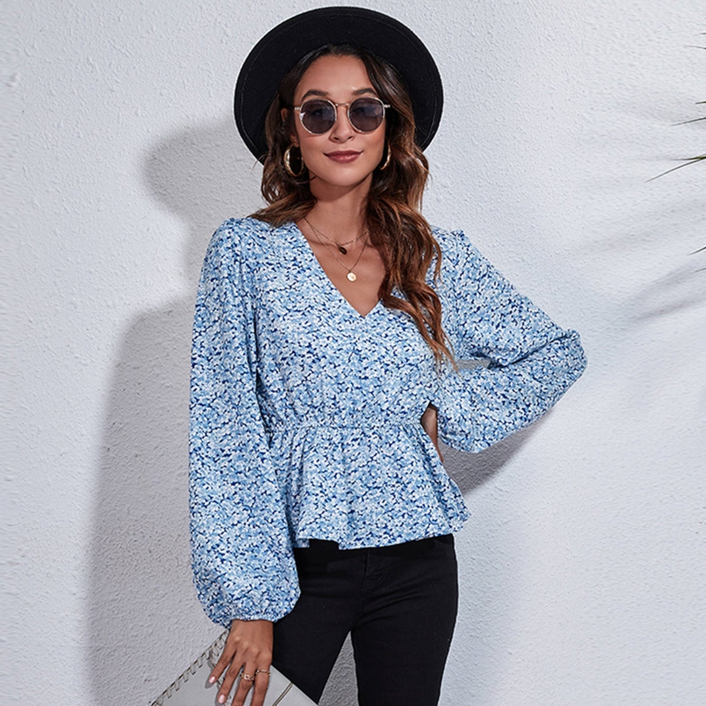 Light and Colorful Women's Blouse with Pattern – Leona