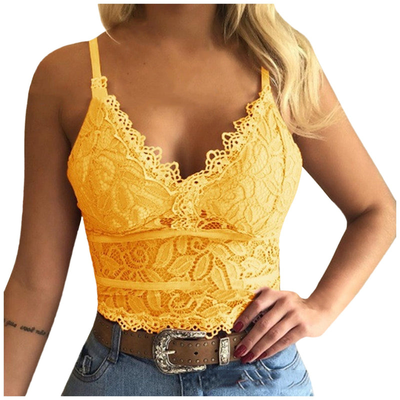 Women's Lace Top with Spaghetti Straps – Lina