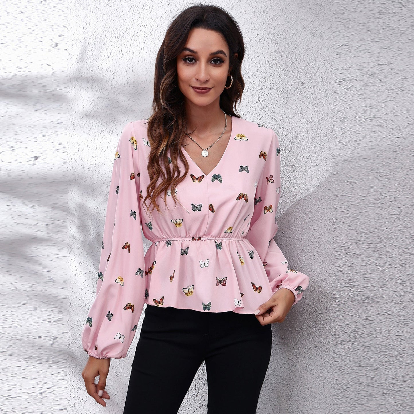 Light and Colorful Women's Blouse with Pattern – Leona