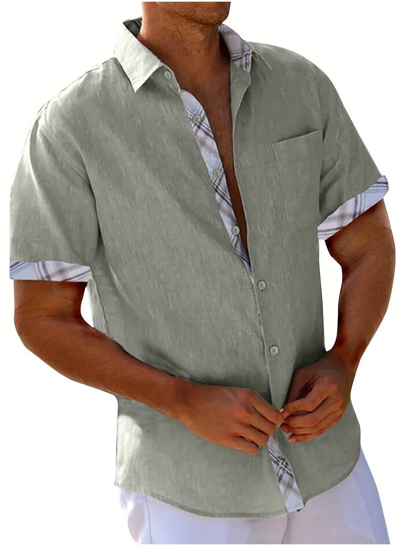 Brandon – Stylish traditional shirt with plaid graphic print
