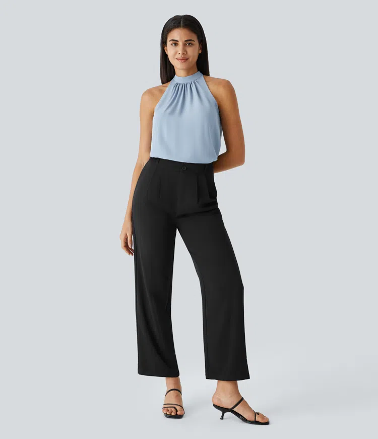 Gabriella | Women's halter - open back blouse