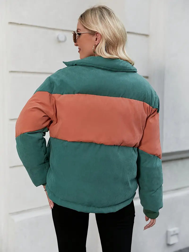 Kendall - Color Block Zip Up Jacket