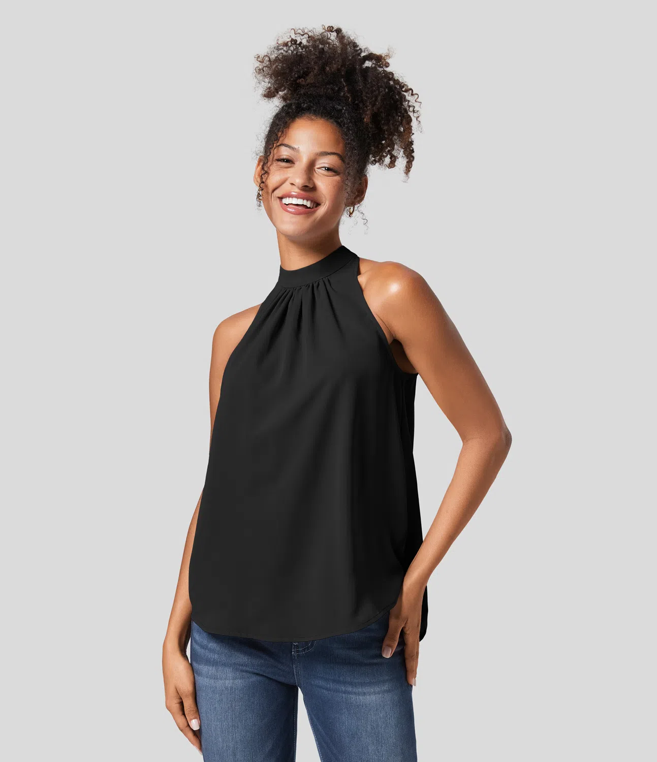 Gabriella | Women's halter - open back blouse