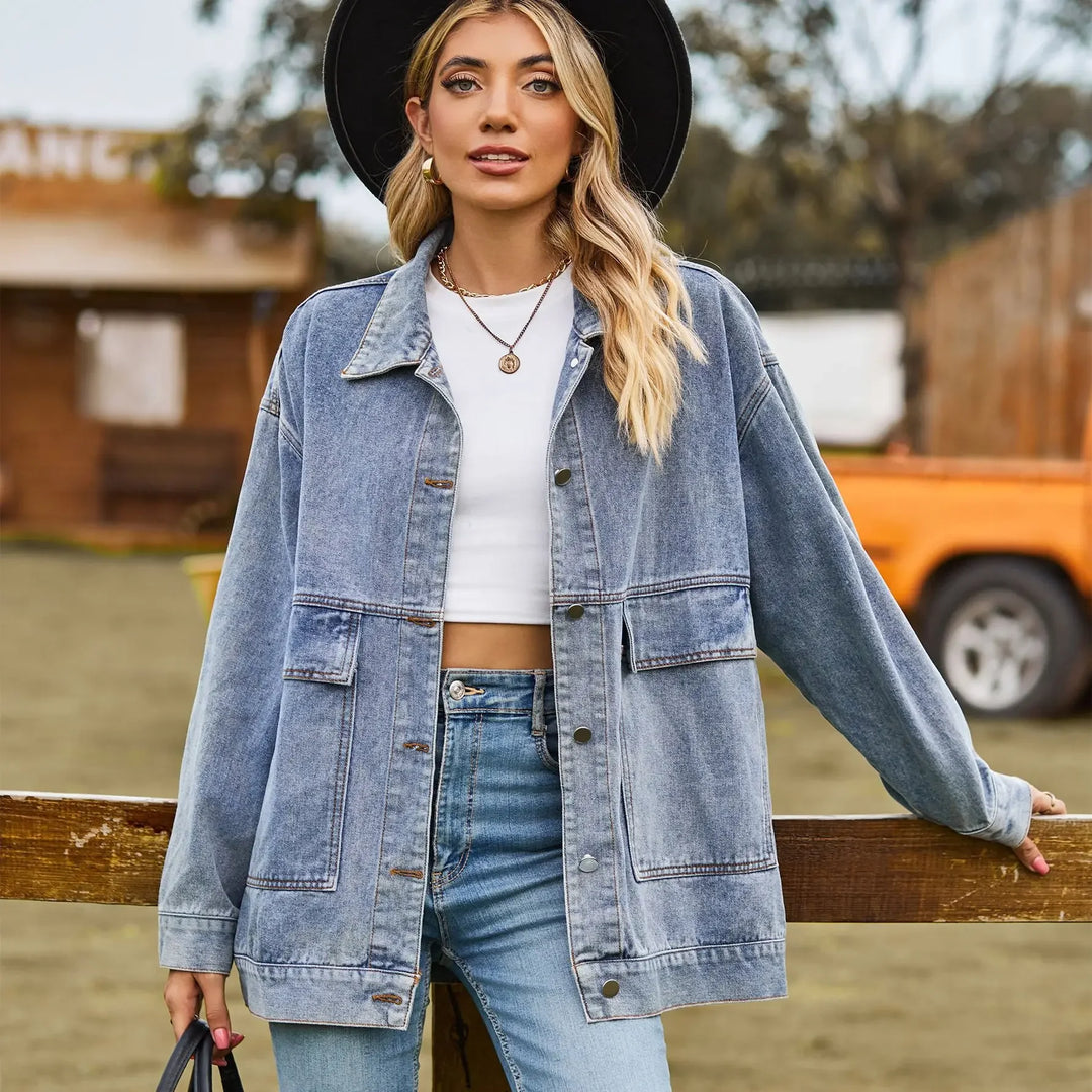 Classic Vintage Denim Jacket for Women